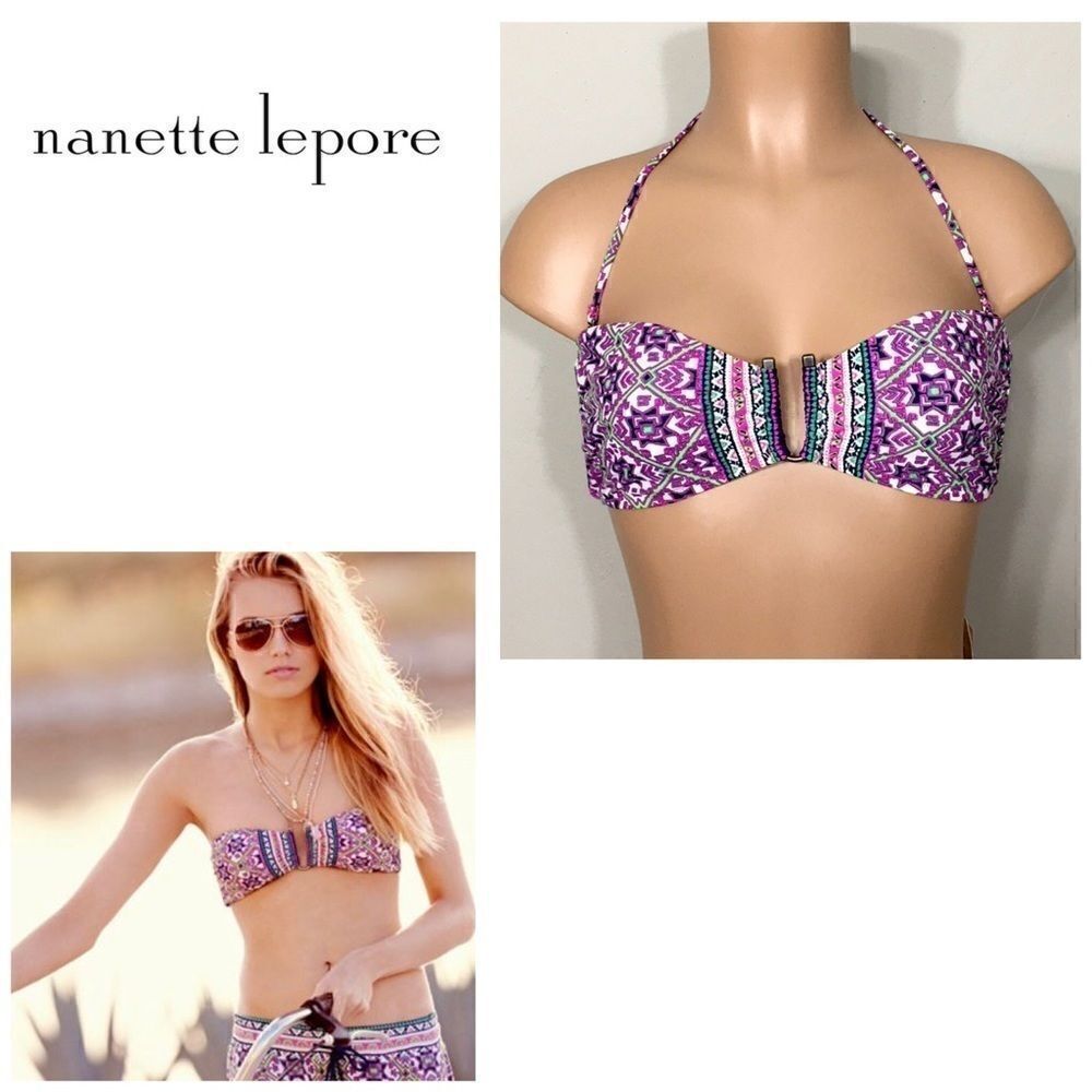 NANETTE LEPORE bandeau bikini top.